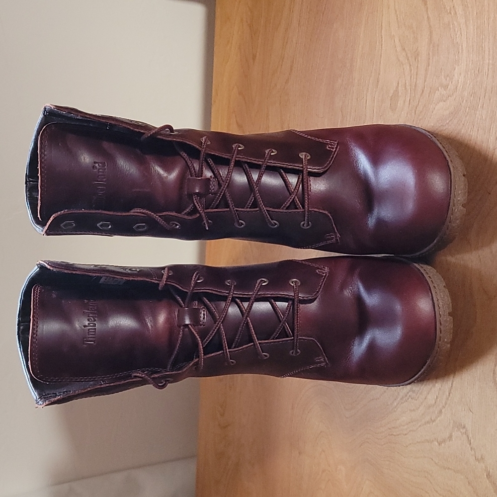 Timberland brown heeled boots